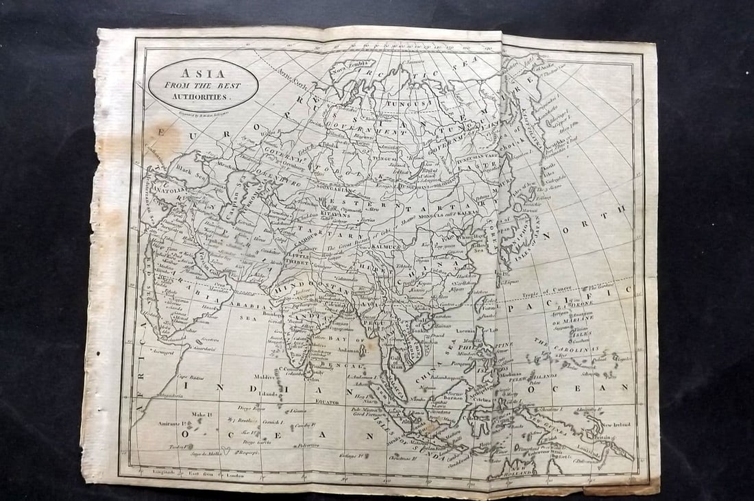 Brookes & Baker 1797 Antique Map. Asia (1 of 1)