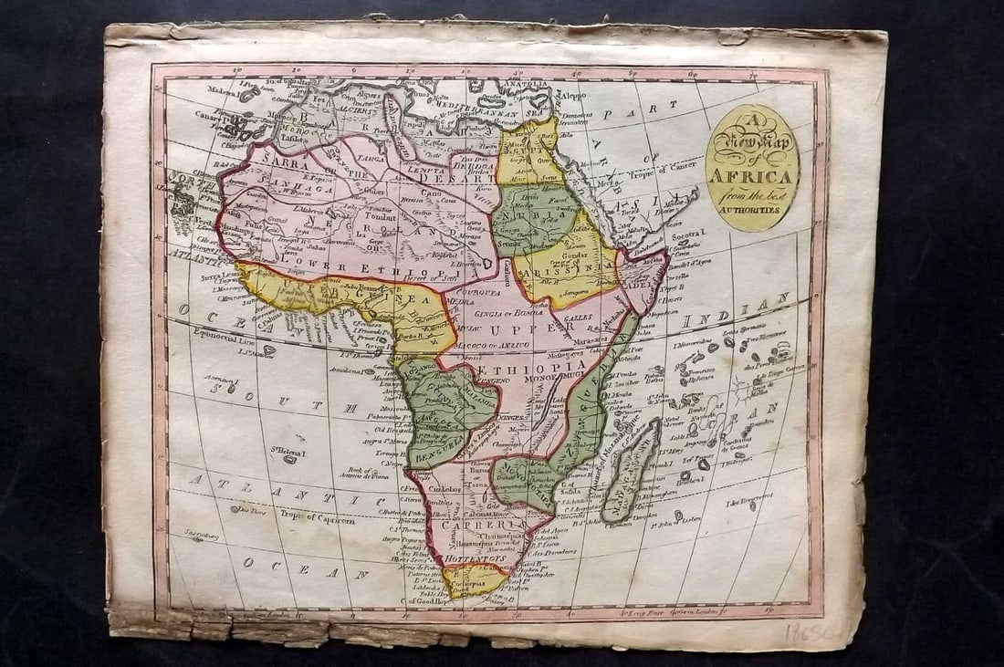 Barclay, James 1818 Hand Col Map. Africa (1 of 1)