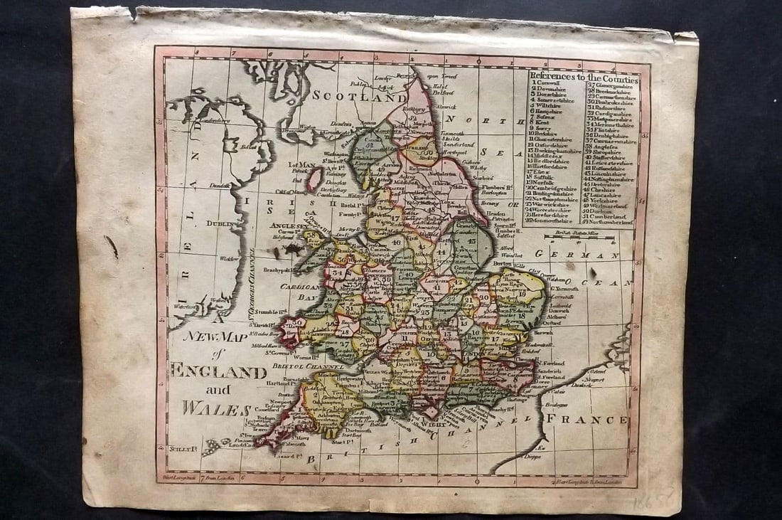 Barclay, James 1818 Hand Col Map. England and Wales (1 of 1)