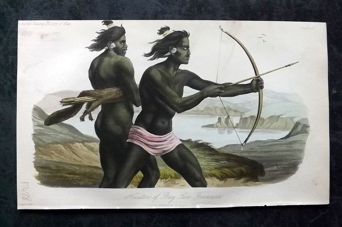 Prichard, James 1855 Hand Col Print. Hunters of Bay San Francisco. California USA 55 (1 of 1)