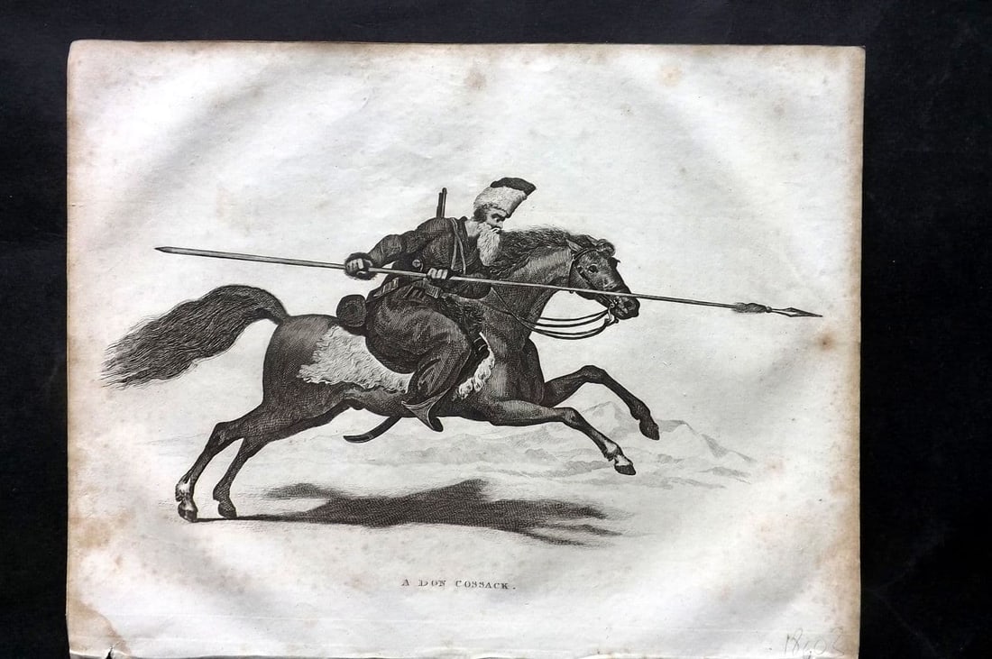 Kelly, Christopher 1829 Antique Print. Don Cossack, Russia (1 of 1)