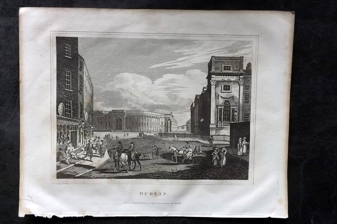 Kelly, Christopher 1829 Print. Ireland - Dublin: Copper Plate Published 1829, London for "A New and Complete System of Universal Geography" by Christopher Kelly. Paper Size: 10 x 8 inch (26 x 20cm) Minor margin toning otherwise Good Condition