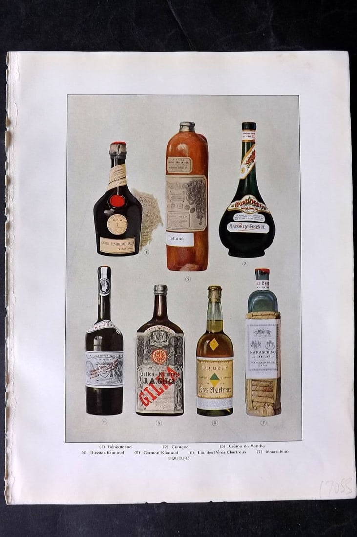 Ward, Artemas 1911 Antique Food & Drink Print. Liquers (1 of 1)
