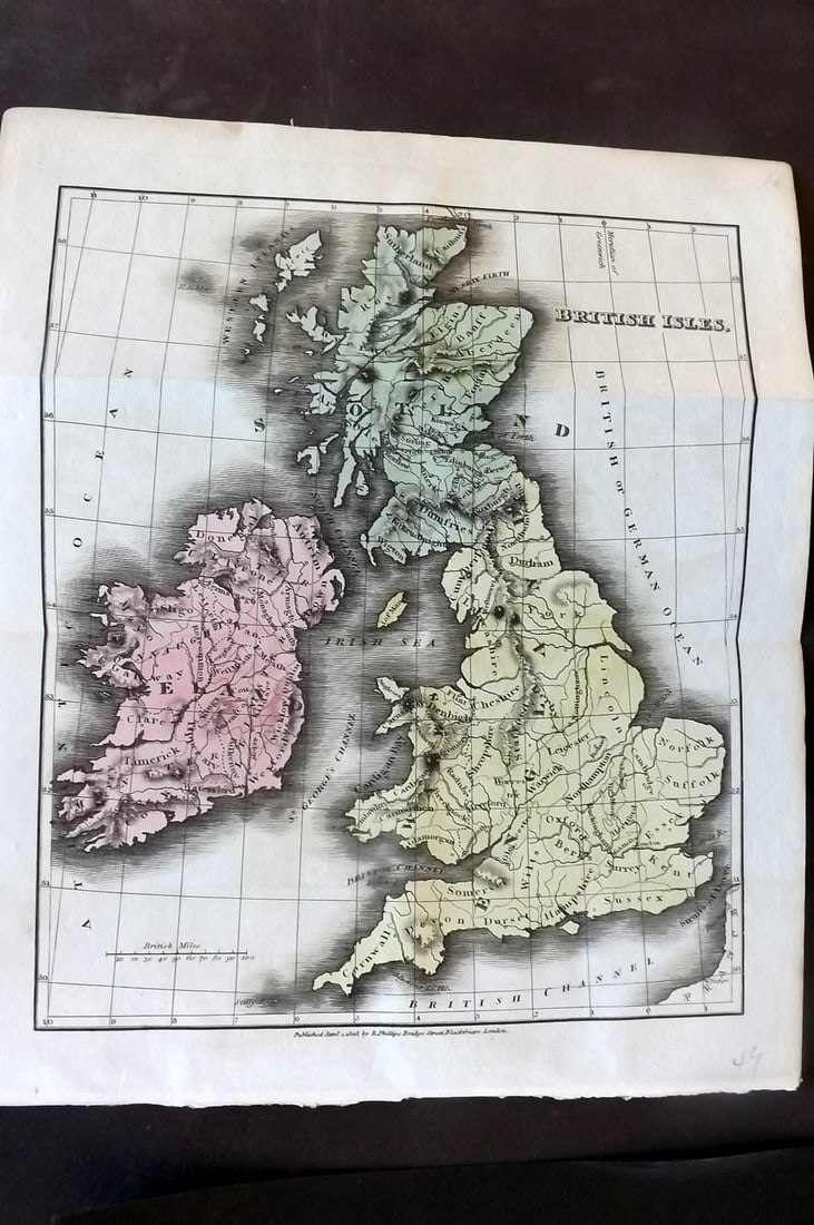 Capper, Benjamin 1808 Hand Col Map. British Isles (1 of 1)
