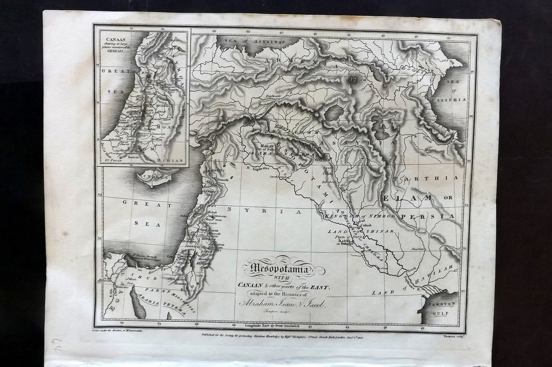 Arrowsmith & Thomson 1817 Map. Mesopotamia with Canaan (1 of 1)