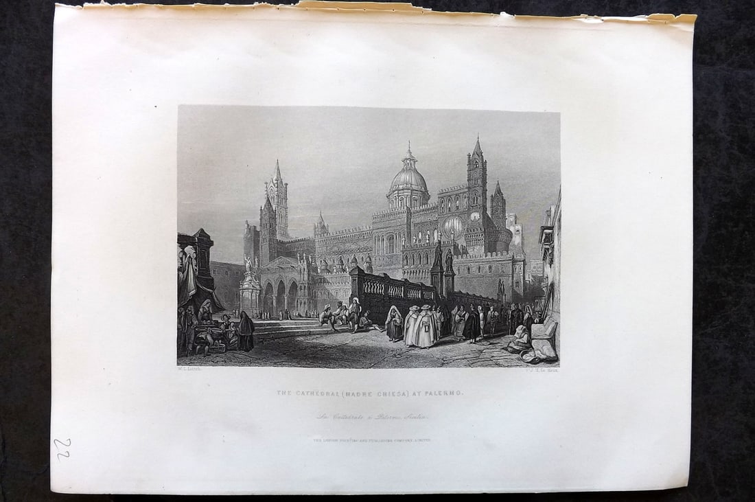 Sherer, John 1881 Foio Print. Cathedral at Palermo, Sicily, Italy (1 of 1)