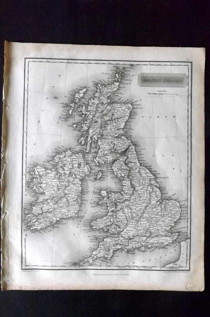 Arrowsmith, Aaron 1817 Antique Map. British Islands (1 of 1)