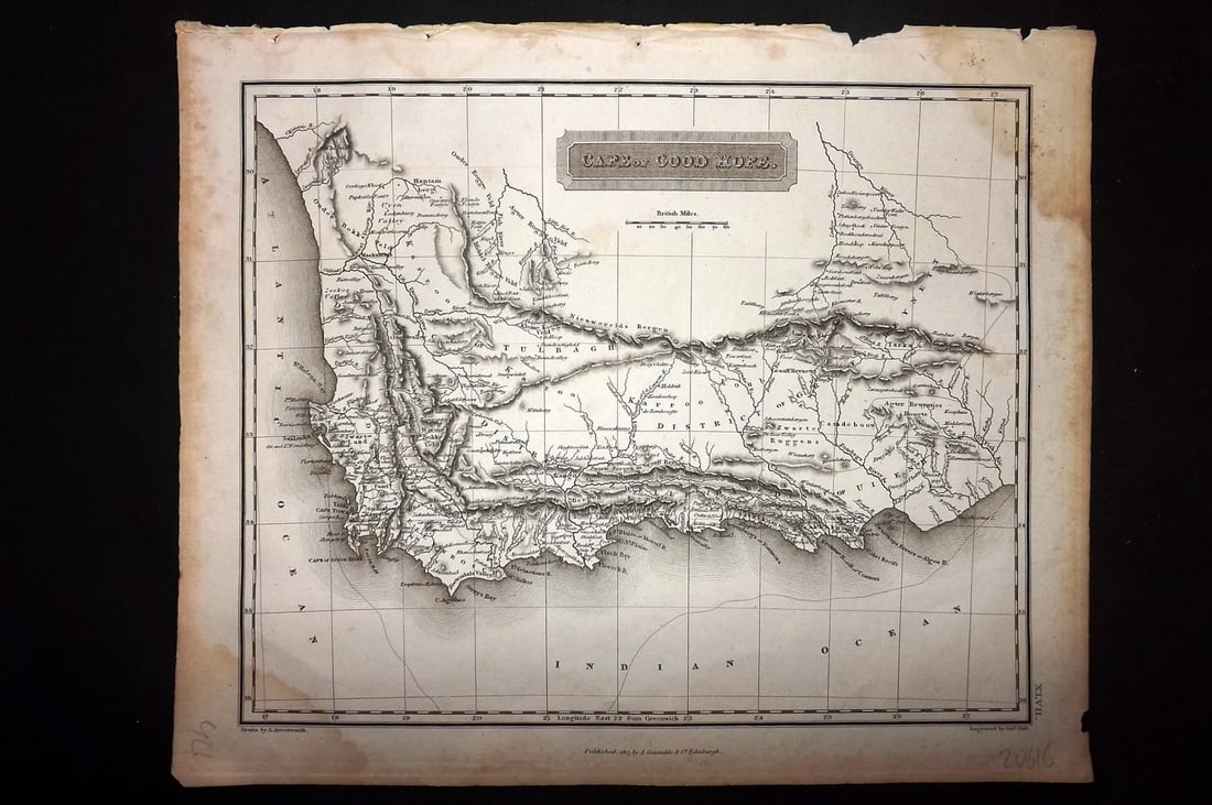 Arrowsmith, Aaron 1817 Antique Map. Cape of Good Hope. South Africa (1 of 1)