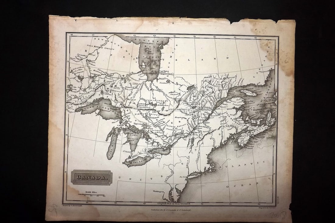 Arrowsmith, Aaron 1817 Antique Map. Canada (1 of 1)