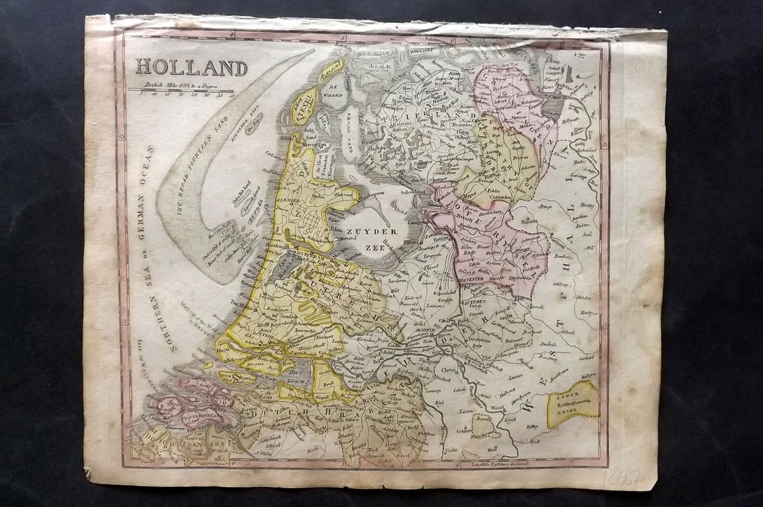 Barclay, James 1818 Hand Col Map. Holland (1 of 1)