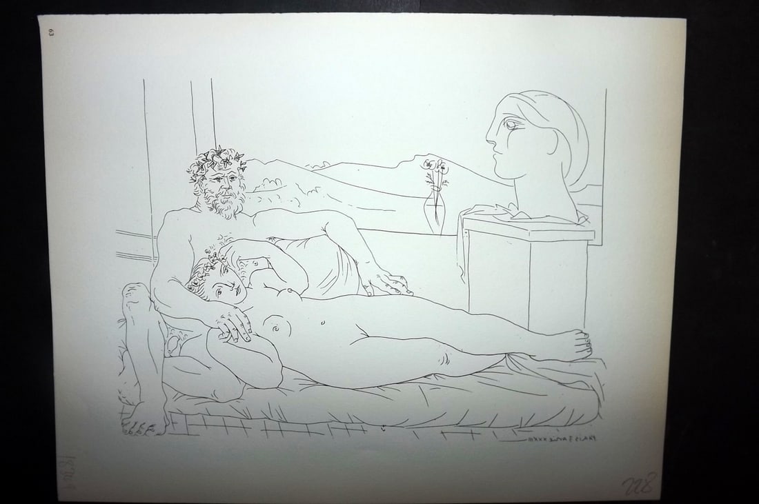 Picasso Vollard Suite 1956 Print. Sculptor and Recling Model by a Window 63 (1 of 1)