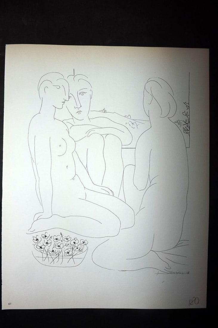 Picasso Vollard Suite 1956 Print. Three Nudes Seated by a Window 67 (1 of 1)