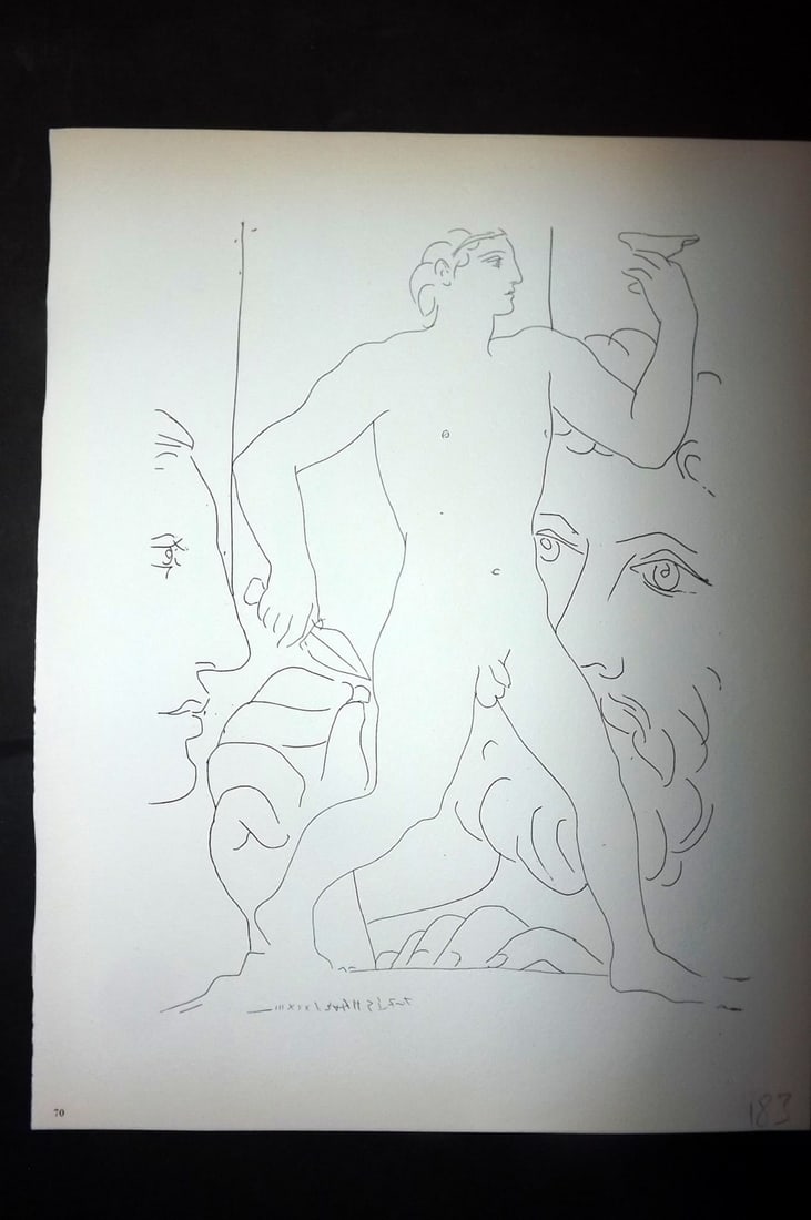 Picasso Vollard Suite 1956 Print. Heads of Sculptor and Model 70 (1 of 1)