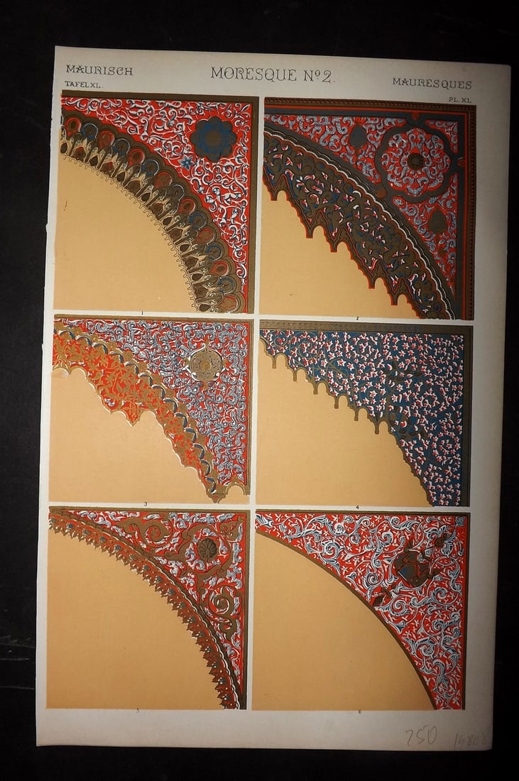 Jones, Owen 1910 Design Print. Moresque No. 2 (1 of 1)