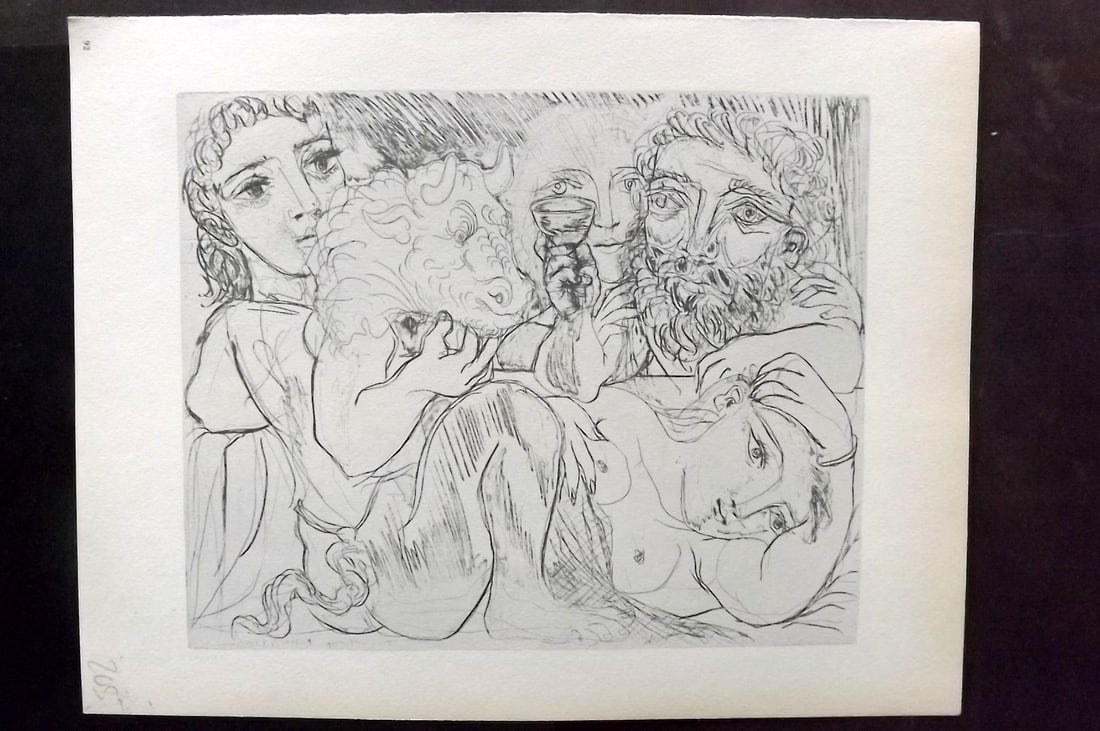 Picasso Vollard Suite 1956 Print. Minotaur, Drinking Sculptor 92 (1 of 1)