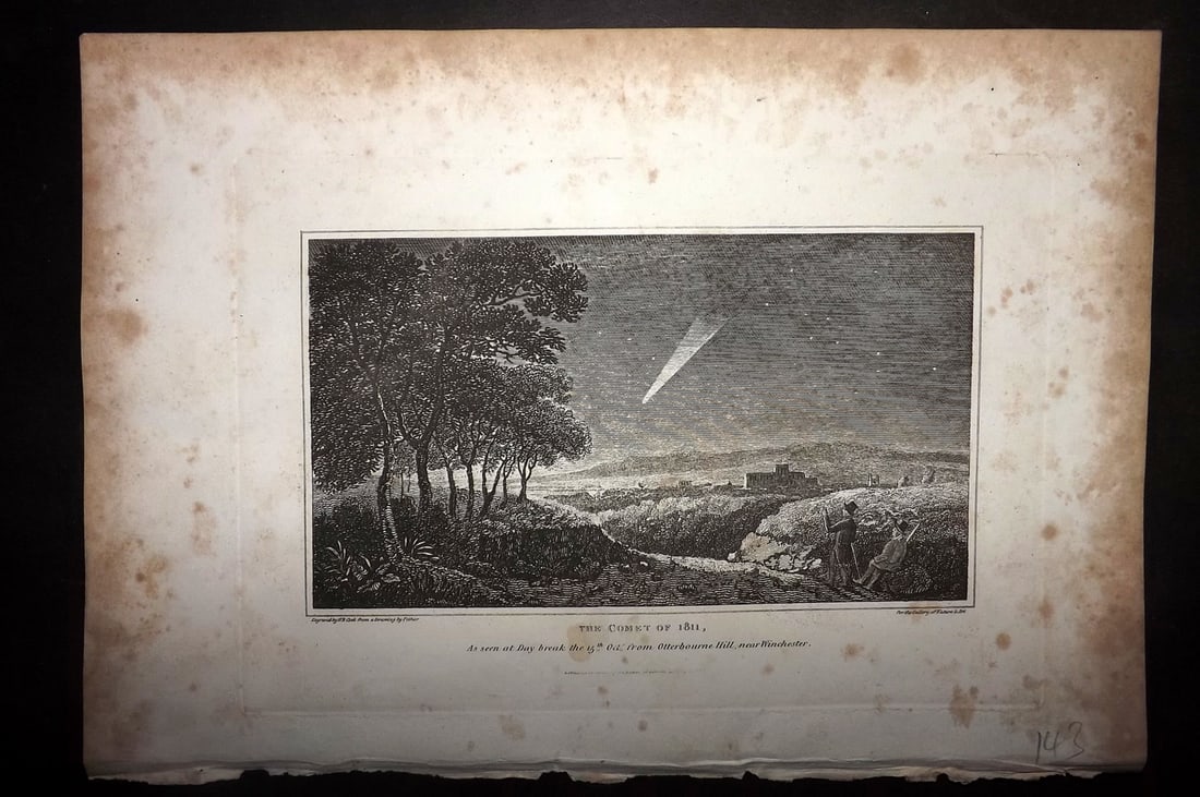 Polehampton, Edward 1823 Astronomy Print. The Comet of 1811 (1 of 1)