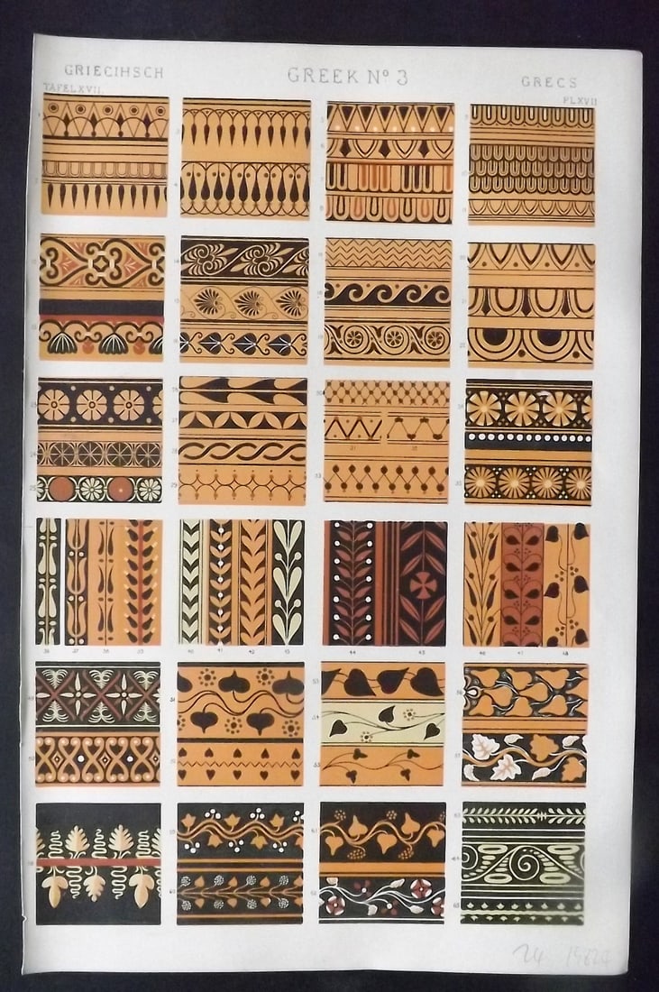 Jones, Owen 1910 Design Print. Greek No. 3 (1 of 1)