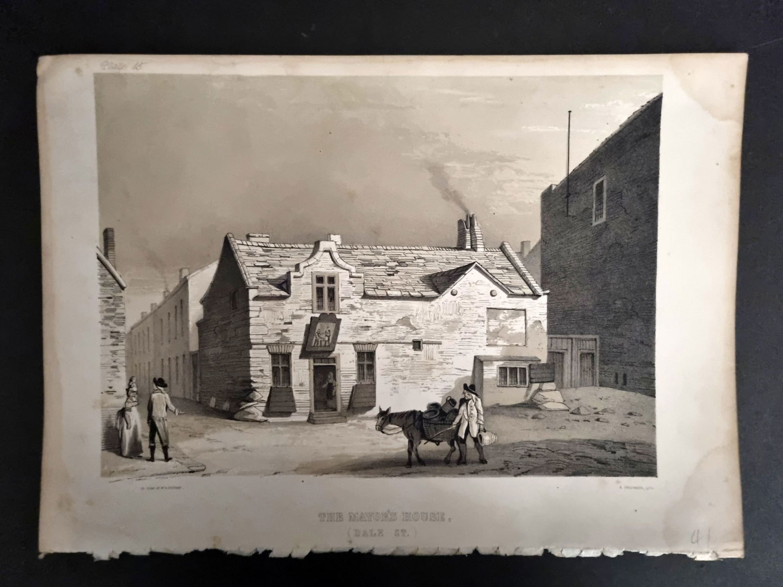 Herdman - Liverpool 1856 Folio Print. Mayor's House, Dale Street (1 of 1)