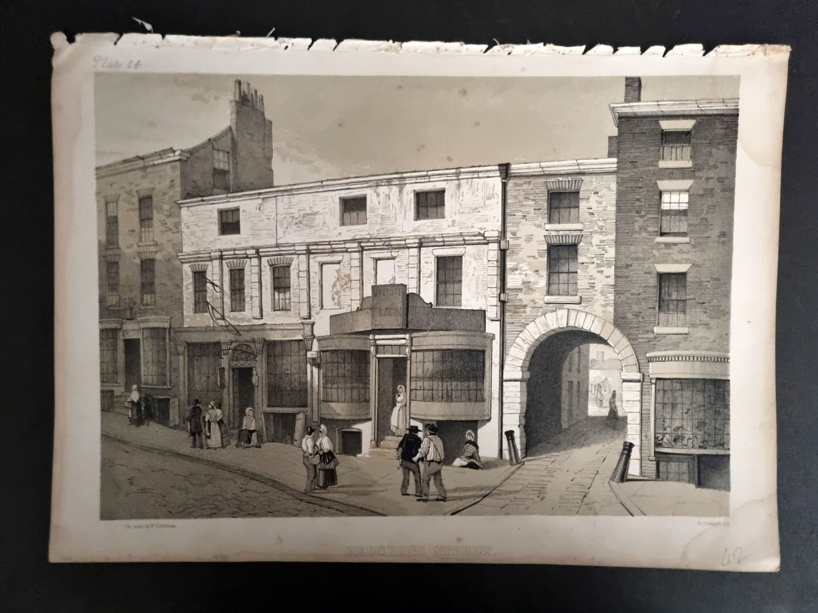 Herdman - Liverpool 1856 Folio Print. Redcross Street (1 of 1)