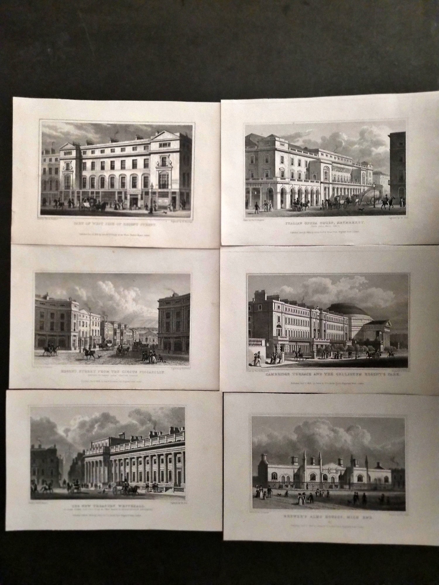 Shepherd, Thomas 1831 Lot of 6 London Prints, Steel Engravings (1 of 1)
