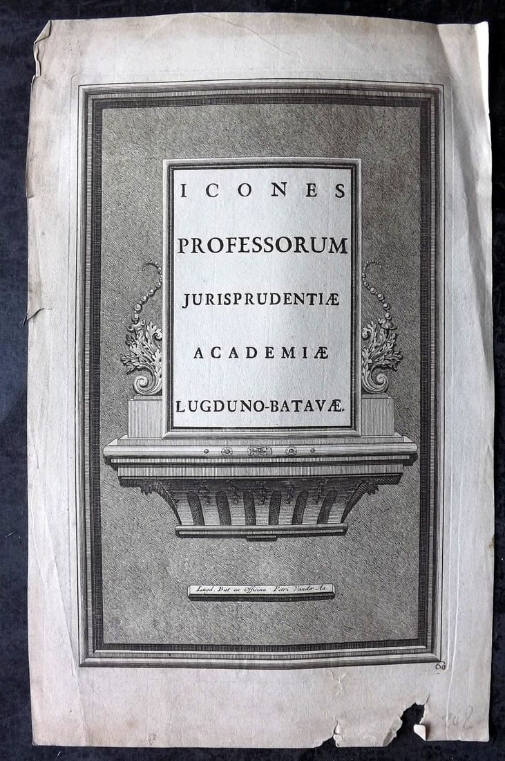 Aa, Peter van der C1720 Engraved Architectural Part Title (1 of 2)