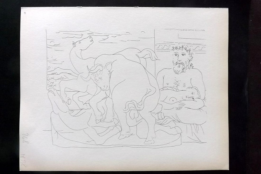 Picasso Vollard 1956 Sculptor and Reclining Model viewing Sculptor of a Bull 57 (1 of 1)