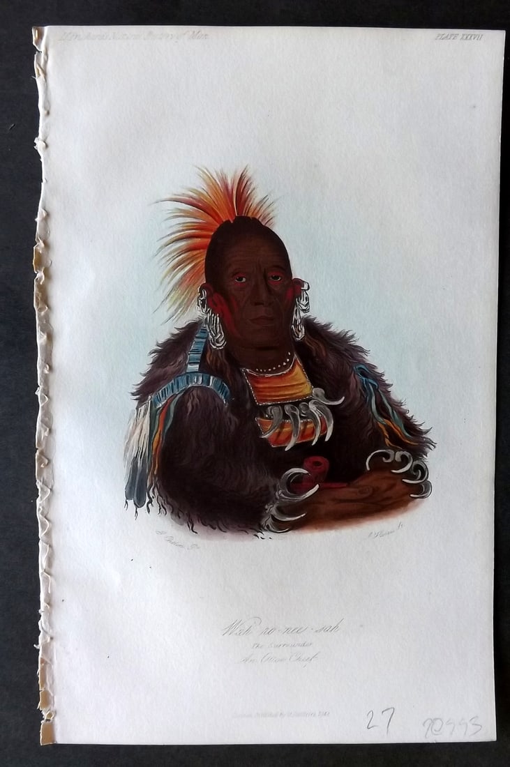 Prichard, James 1848 HC. Wah-ro-nee-sah, The Surrounder Otoe Chief. Native American 37 (1 of 1)