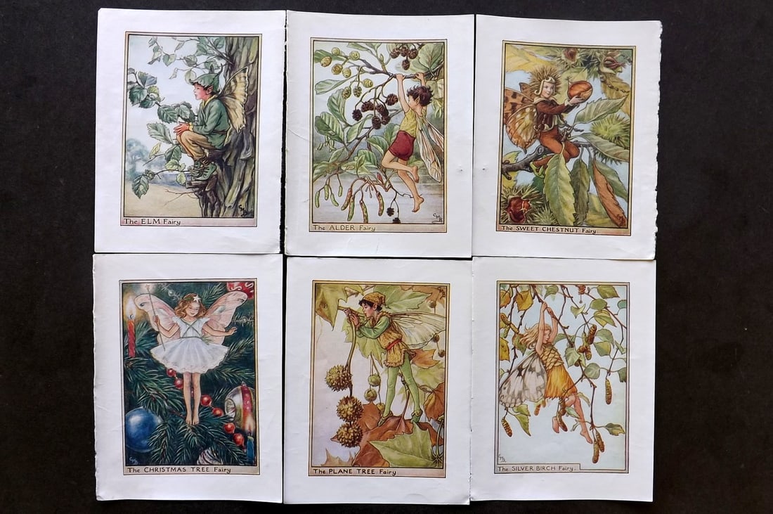 Barker, Cicely Mary C1940 Lot of 6 Flower-Fairy Prints - Tree (1 of 1)