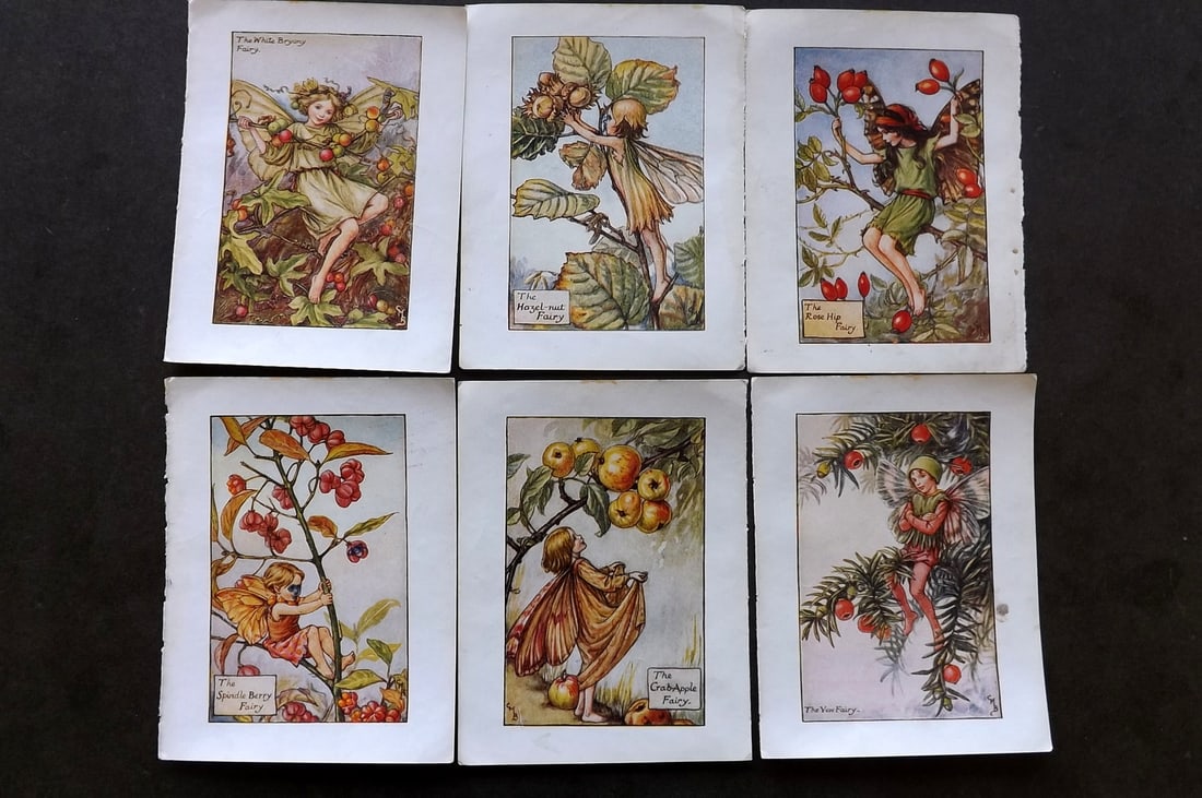 Barker, Cicely Mary C1940 Lot of 6 Flower-Fairy Prints - Autumn (1 of 1)