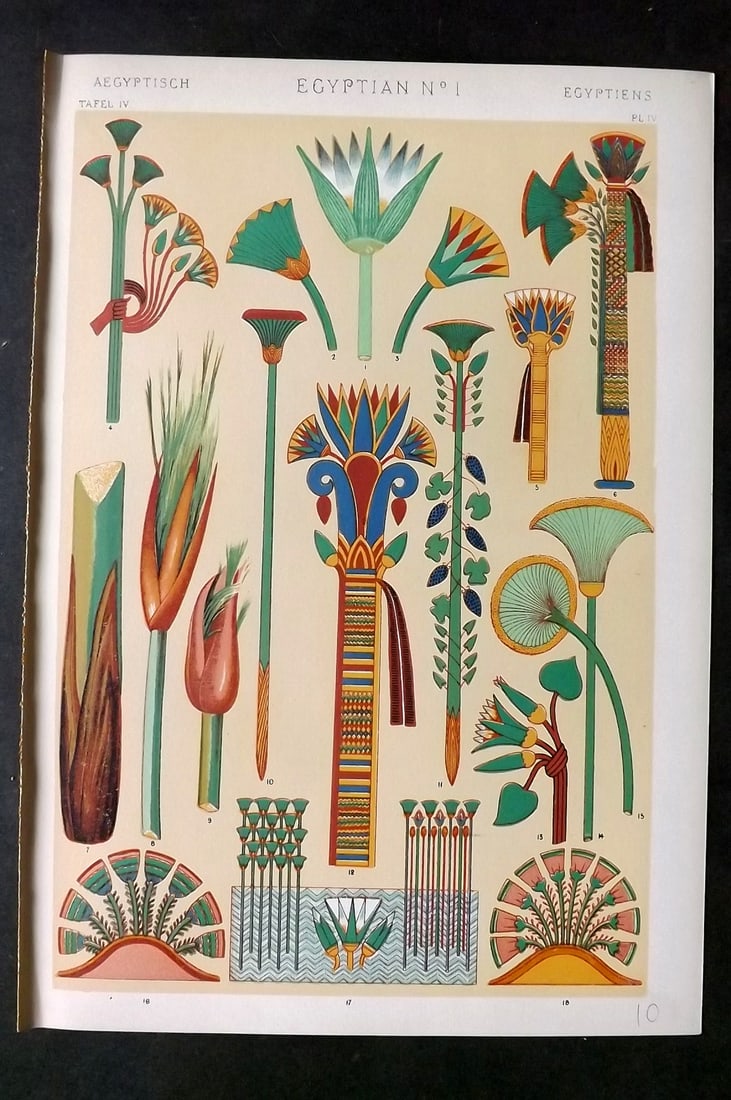 Jones, Owen 1910 Design Print. Egyptian No. 1 (1 of 1)