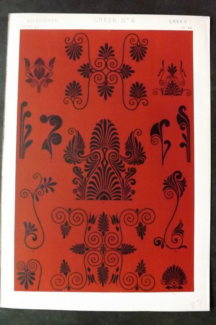 Jones, Owen 1910 Design Print. Greek No. 6 (1 of 1)