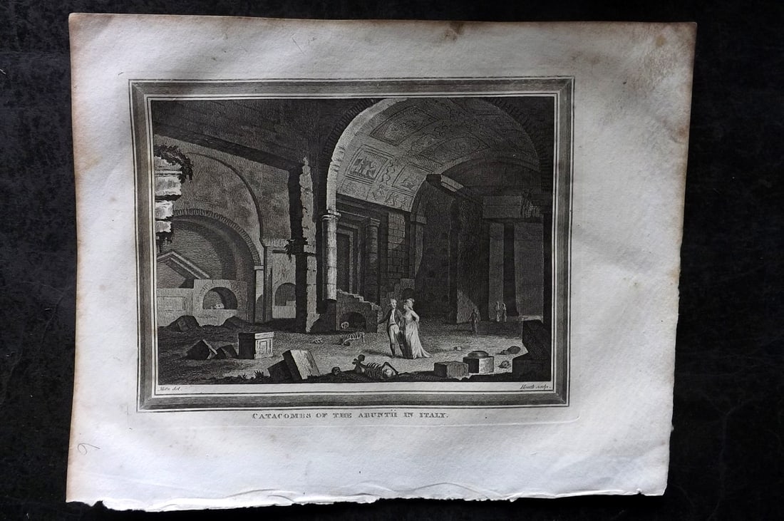 Kelly, Christopher 1829 Print. Italy - Catacombs of the Aruntii in Italy (1 of 1)
