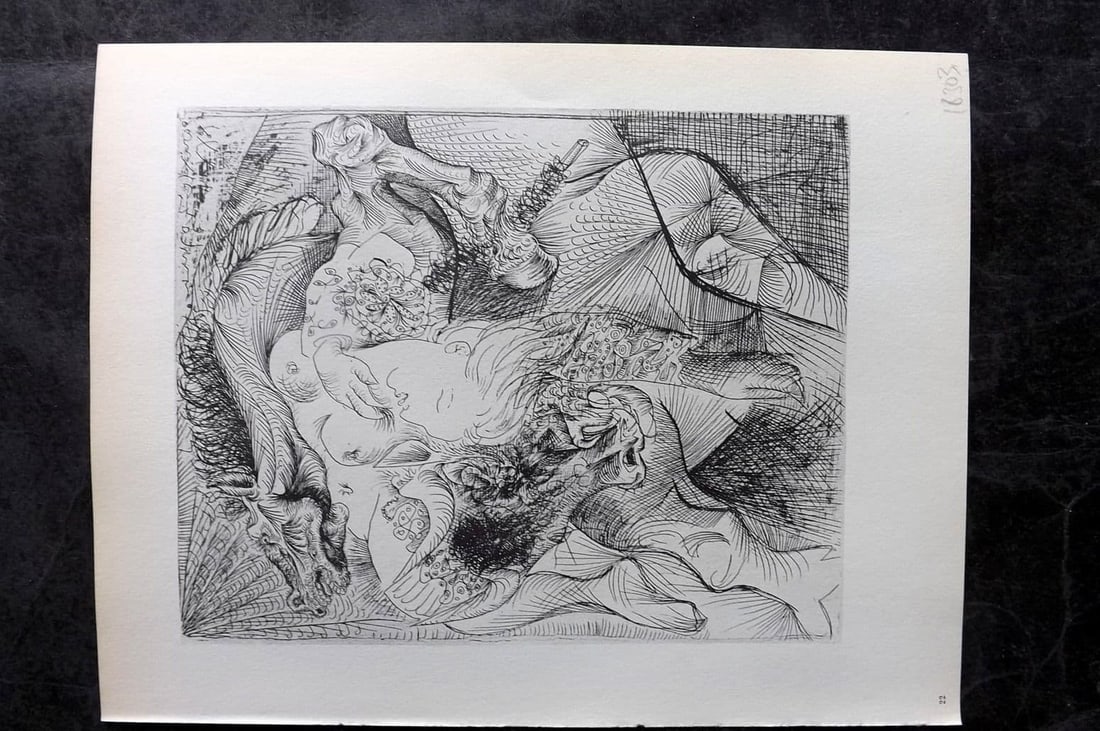 Picasso Vollard Suite 1956 Print. Bull, Horse & Woman 22 (1 of 1)