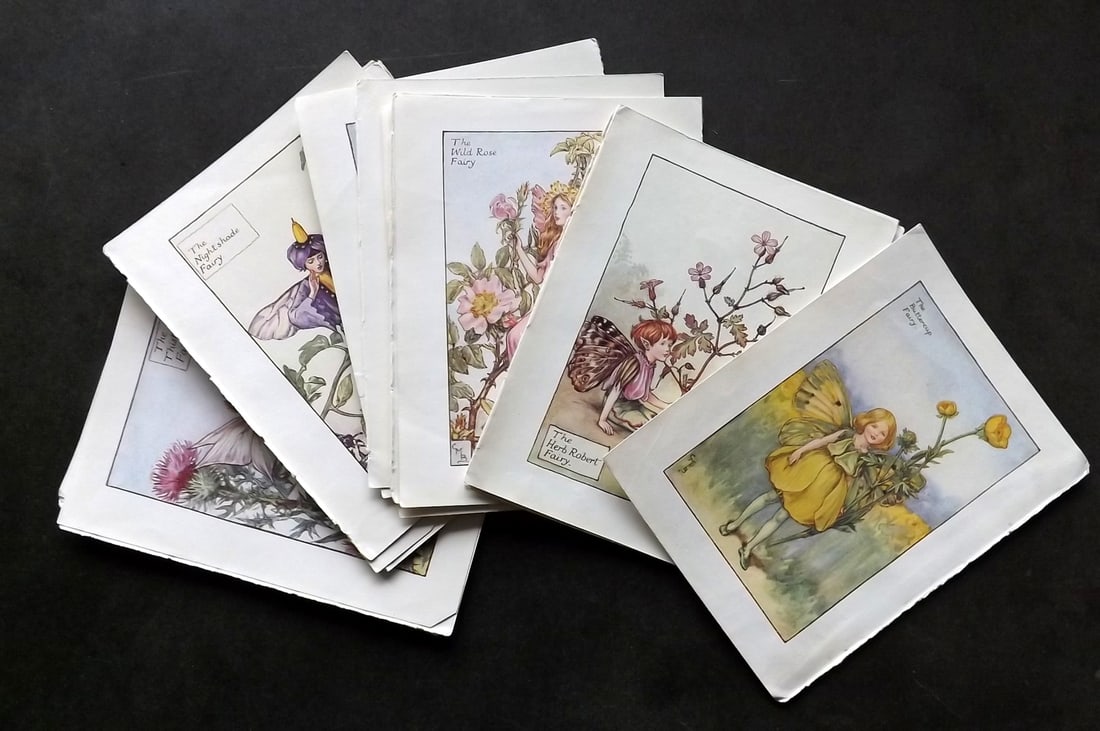 Barker, Cicely Mary C1940 Lot of 24 Flower-Fairy Prints - Summer (1 of 4)