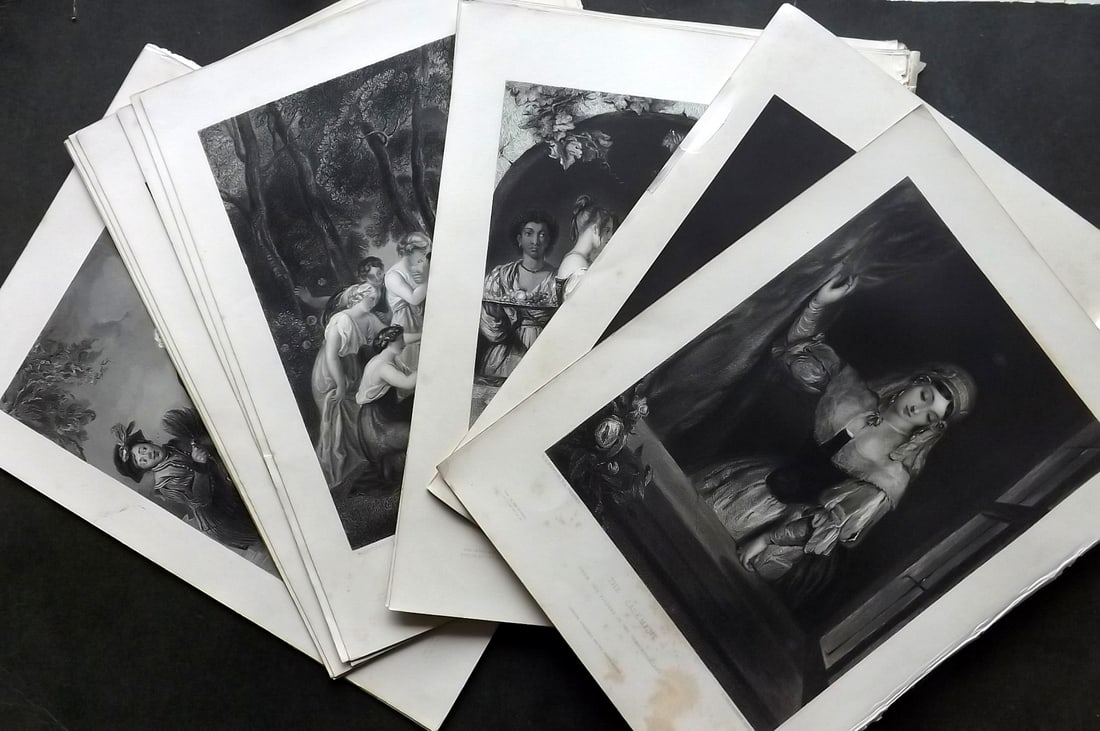Virtue (Pub) 1854 Lot of 30 Folio Steel Engravings. Genre, Portraits, Classical etc (1 of 9)