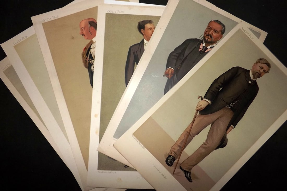 Vanity Fair Prints 19th Cent Lot of 10 Caricatures. Mixed Lot (1 of 4)