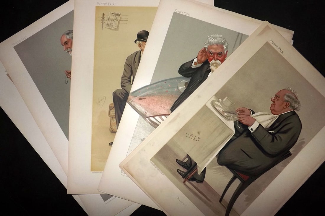Vanity Fair Prints 19th Cent Lot of 10 Caricatures. Americans (1 of 4)