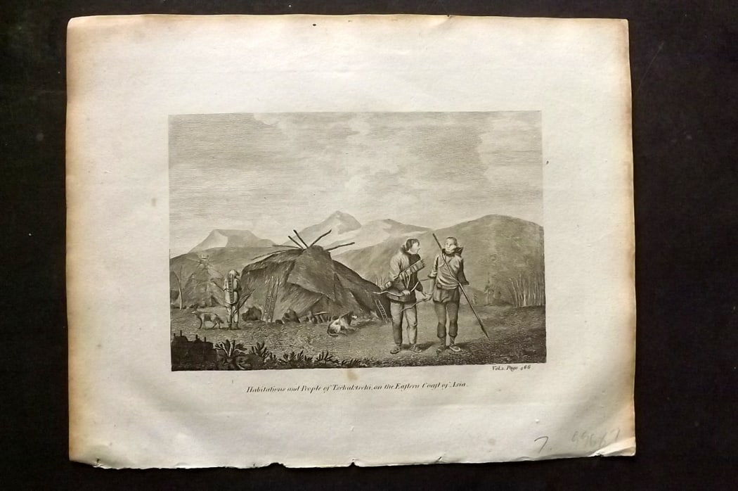 Cooke, George 1801 Antique Print. People of Tschuktschi, Eastern Coast of Asia. Russia (1 of 1)