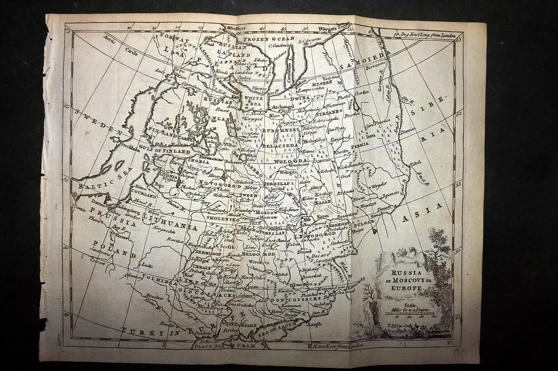 Salmon & Jefferys 1772 Antique Map. Russia or Moscovy in Europe (1 of 1)