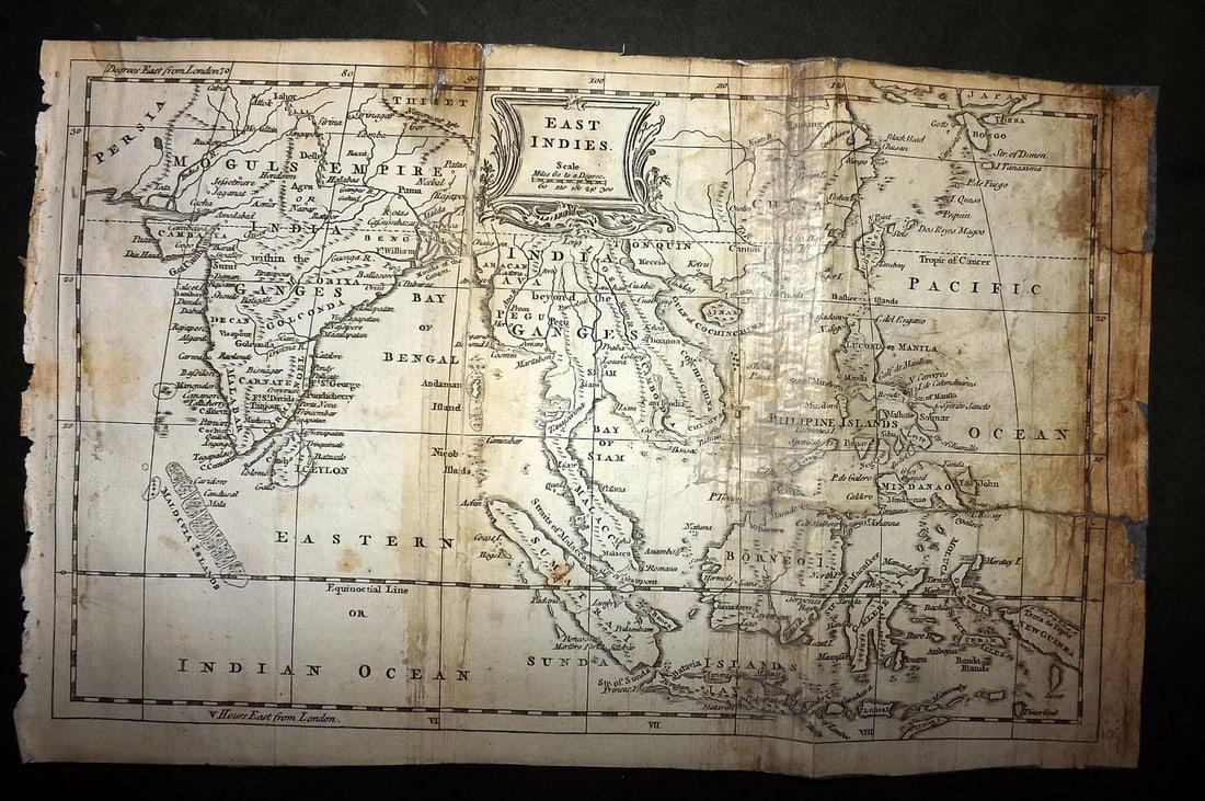 Salmon & Jefferys 1772 Antique Map. East Indies (Faults) (1 of 1)