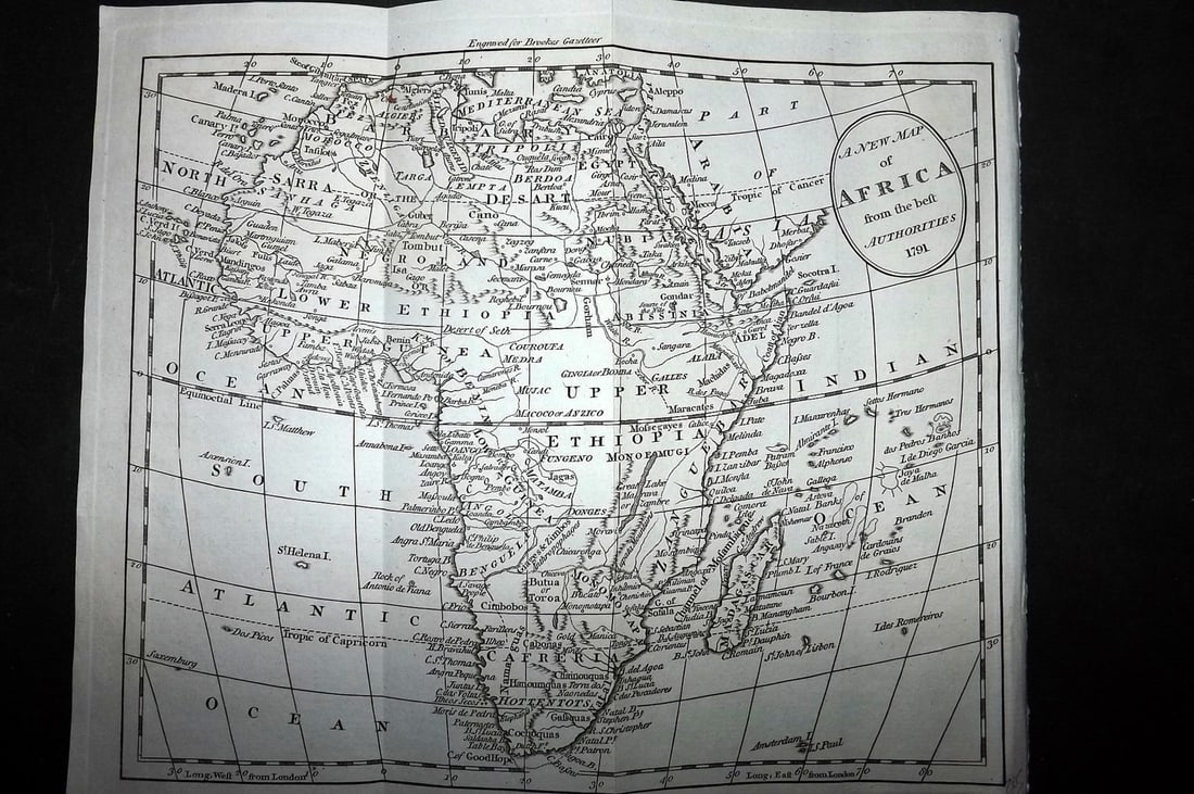 Brookes, Richard 1791 Antique Map. Africa (1 of 1)