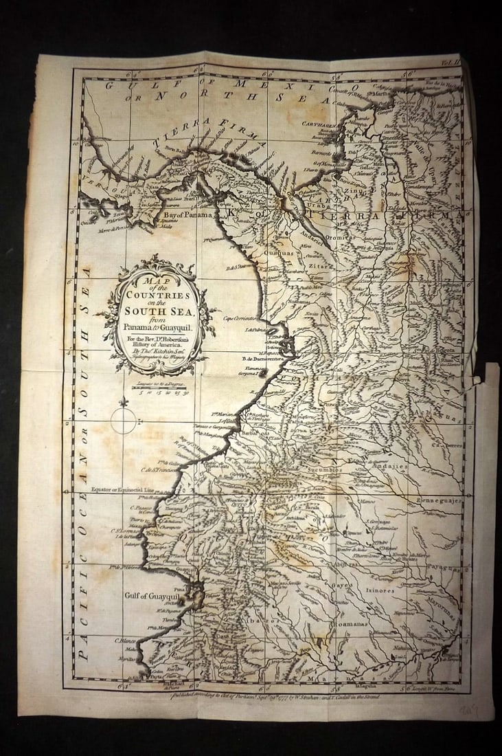 Kitchin, Thomas 1777 Map of South America. Panama Ecuador etc (1 of 1)