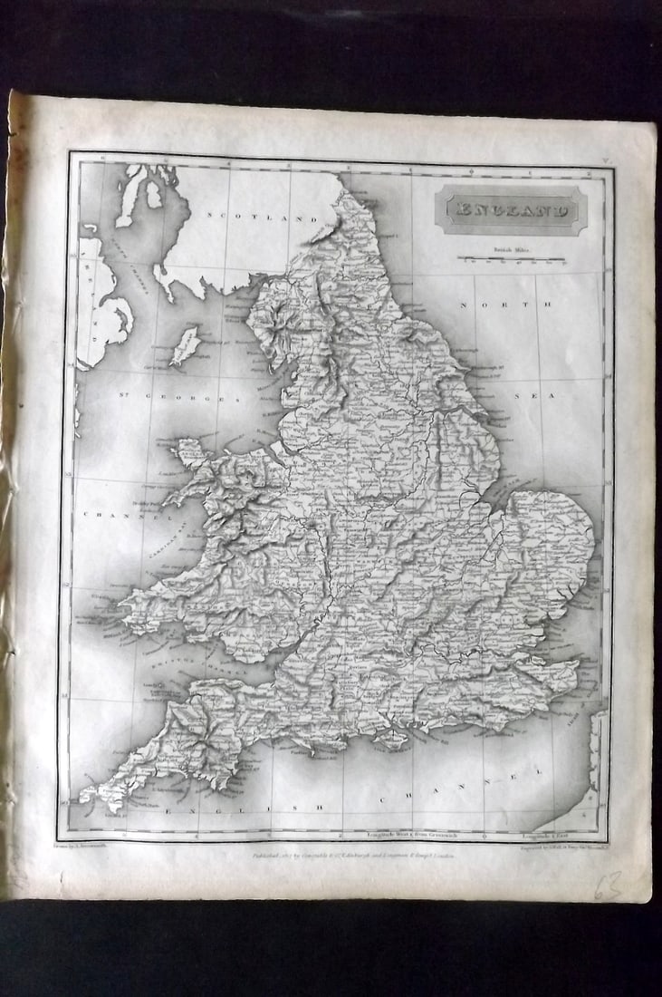 Arrowsmith, Aaron 1817 Antique Map. England (1 of 1)