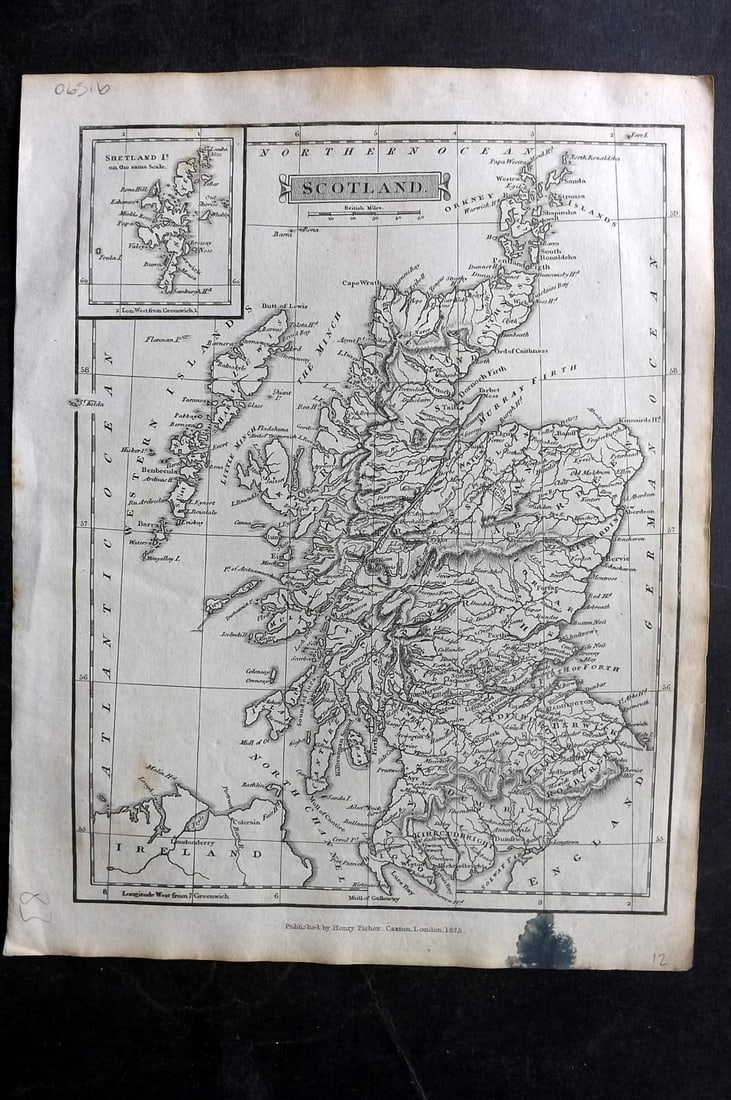 Russell & Barclay C1825 Antique Map. Scotland (1 of 1)