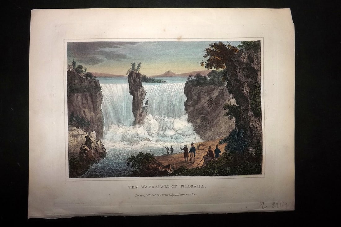 Buffon, Smellie & Huish 1862 Hand Col Print. Waterfall of Niagara, Canada (1 of 1)