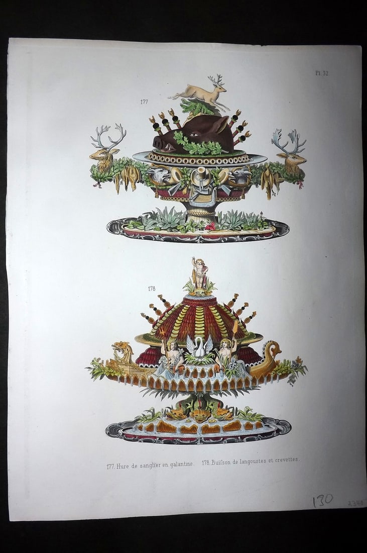 Dubois, Urbain & Emile 1876 Folio Hand Col Food Print 32 (1 of 1)