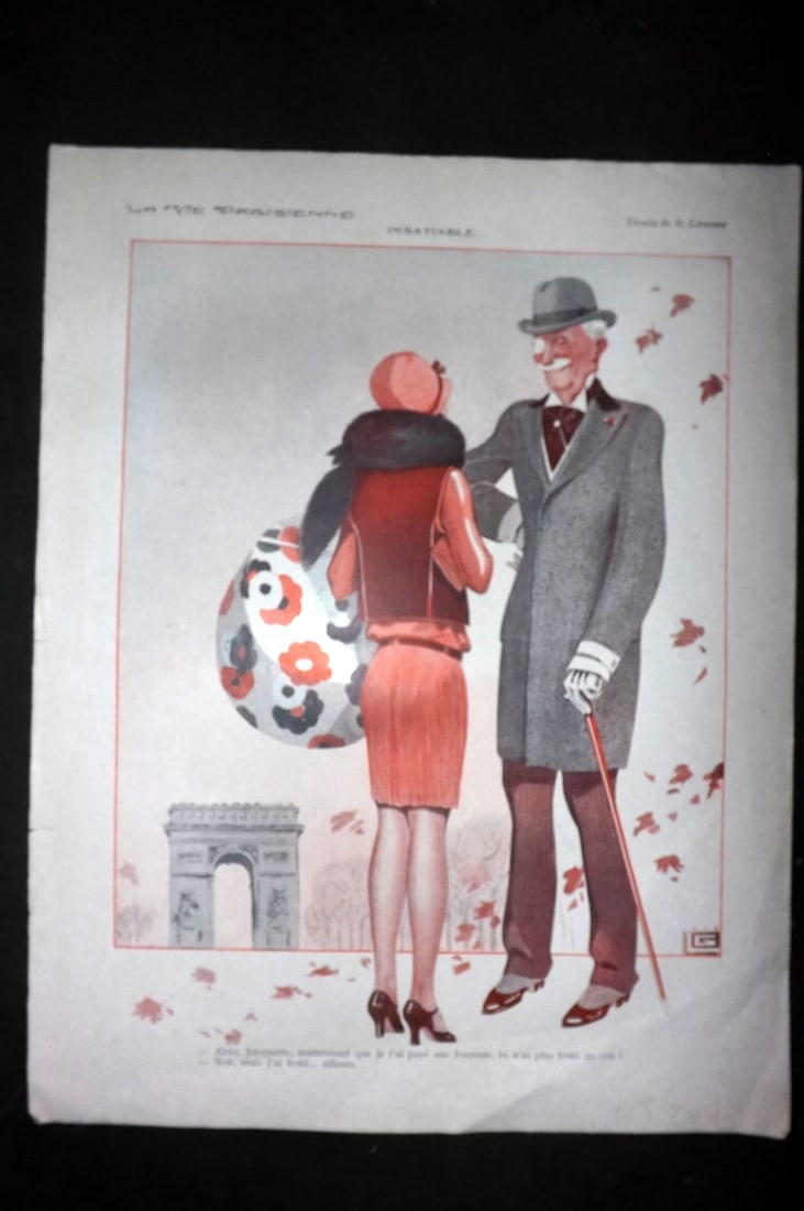 La Vie Parisienne 1921 Art Deco Print. Insatiable by Leonnec (1 of 1)