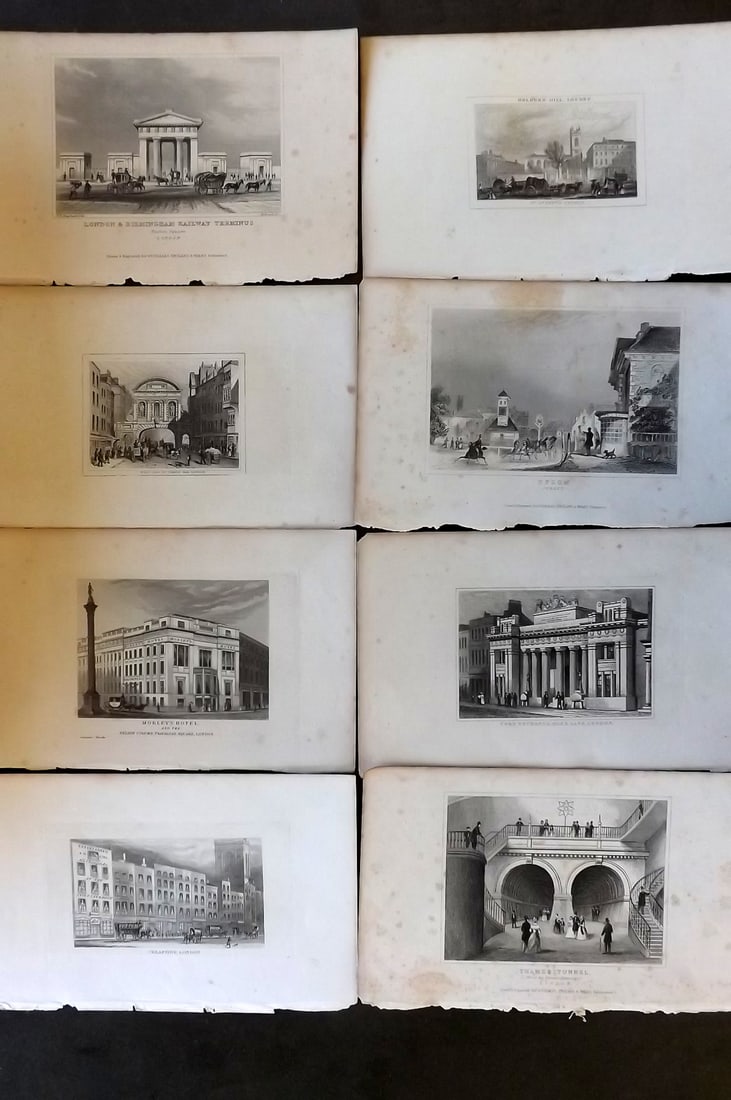 Dugdale, Thomas C1840 Lot of 8 Steel Engraved British Views (1 of 2)