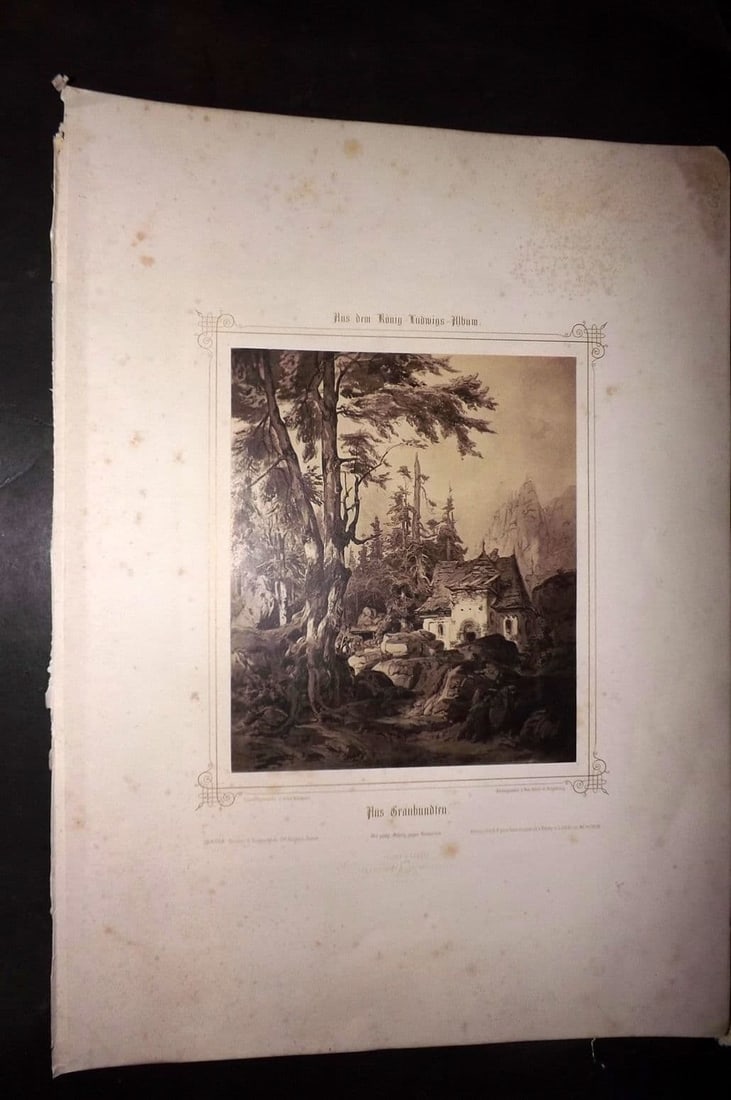 King Ludwig Album 1850's LG Folio Print. Grisons, Switzerland (1 of 1)
