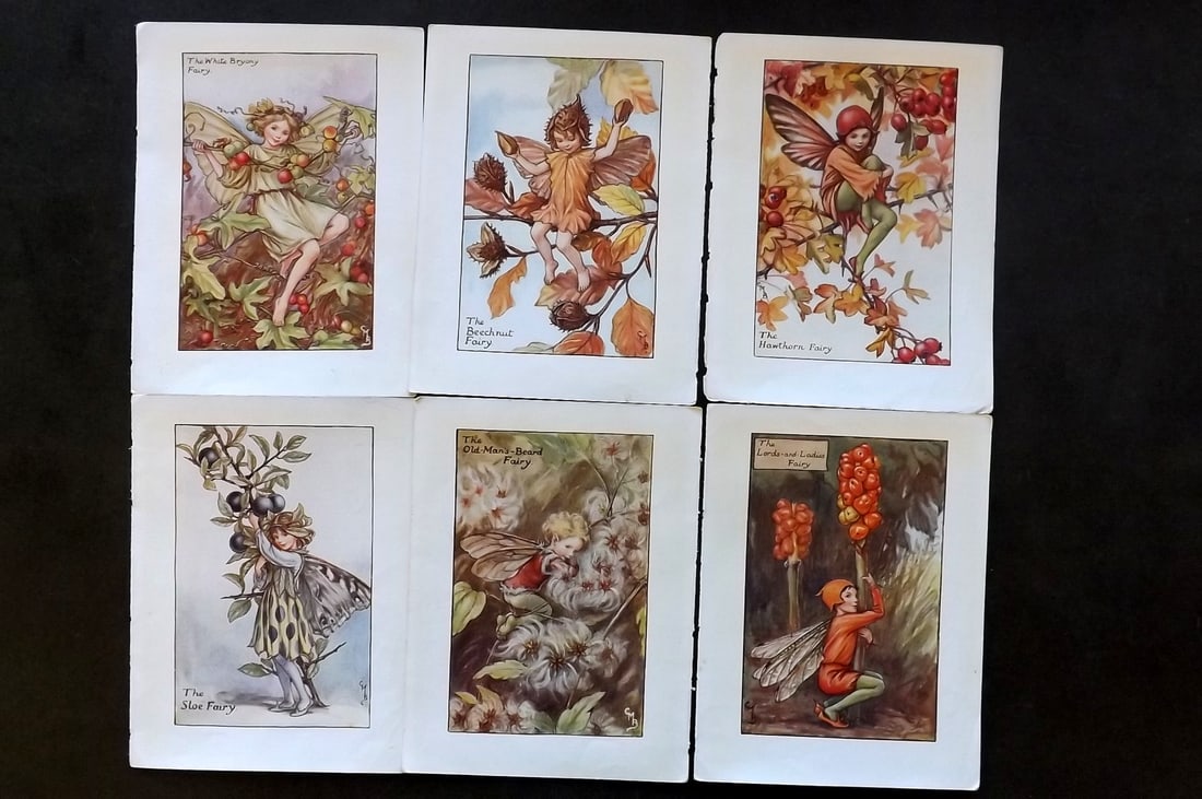 Barker, Cicely Mary C1940 Lot of 6 Flower-Fairy Prints - Autumn (1 of 1)